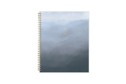 2024 ombre gray front cover weekly monthly planner gold twin wire-o  8.5x11