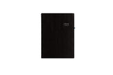 Classy and executive black pajco lexide cover for this 2024monthly planner notes in 5.875 x 8.625 size from Blue Sky