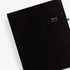 Classy and executive black pajco lexide cover for this 2024 weekly monthly planner notes in 8.5x11 size from Blue Sky