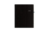Classy and executive black pajco lexide cover for this 2024 weekly monthly planner notes in 8.5x11 size from Blue Sky