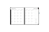 the aligned planner features a monthly overview with lined writing space and a full page of notes with both lined and dotted writing space perfect for planning the month