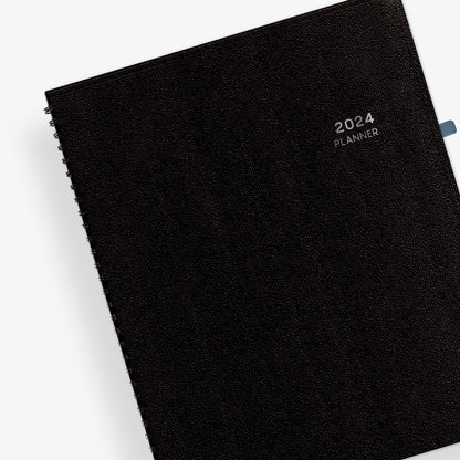 Classy and executive black pajco lexide cover for this 2023 monthly planner in 8.5x11 size from Blue Sky