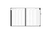 2024 aligned appointment book featuring 15 minute time slots for appointment book planning, white monthly tabs black text