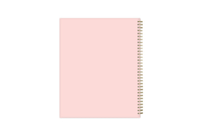 pink back cover 8.5x11 planner size