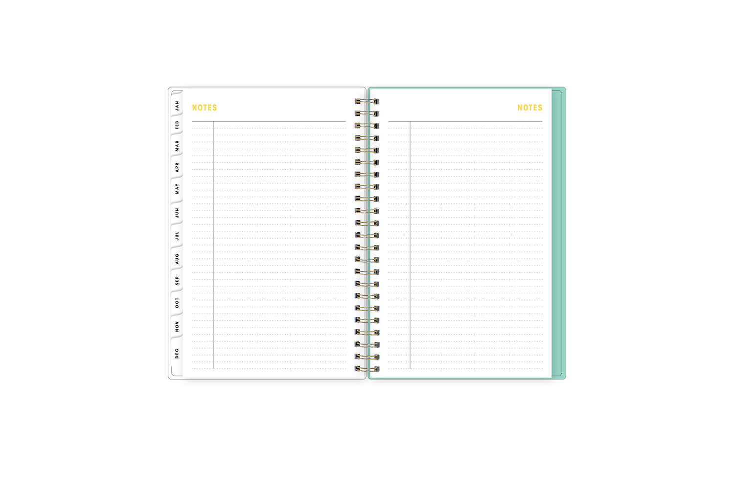 5x8 planned notes white monthly tabs