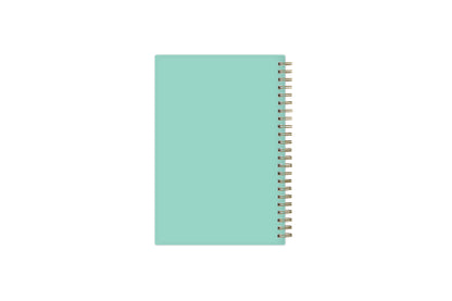 5x8 teal back cover gold wire-o
