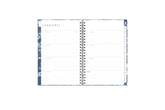 January 2024 - December 2024 weekly monthly planner featuring a weekly spread with lined writing space, notes section, reference calendars, and light purple monthly tabs in 5x8 size