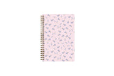 this one tree planted partnership planner for 2024 featuring a floral front cover with pink background and gold twin wire o binding in 5x8 planner size.