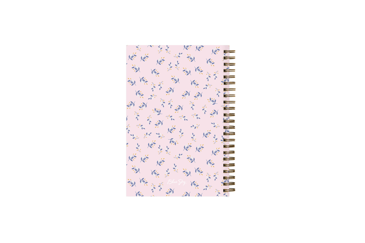 this one tree planted partnership planner for 2024 featuring a floral front cover with pink background and gold twin wire o binding in 5x8 pocket planner size.