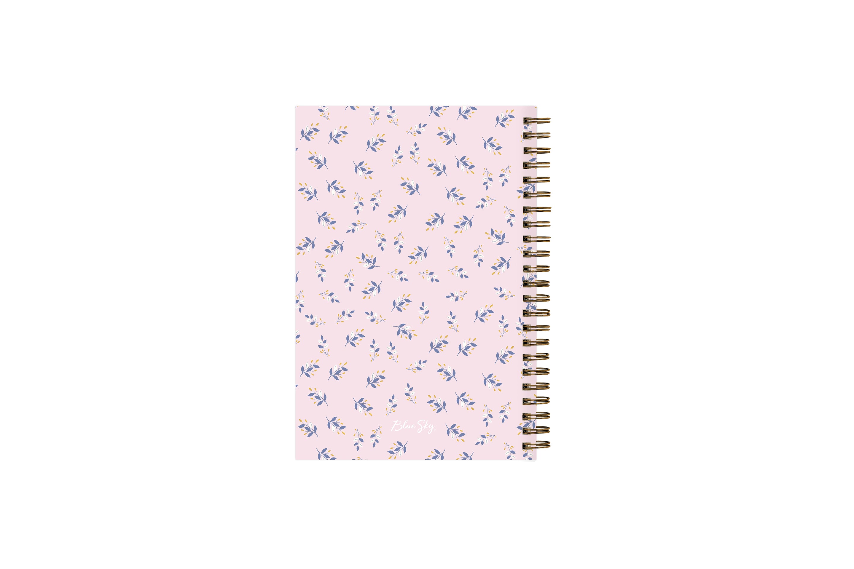 this one tree planted partnership planner for 2024 featuring a floral front cover with pink background and gold twin wire o binding in 5x8 pocket planner size.