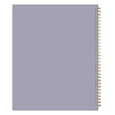 2026 weekly monthly planner featuring floral pattern and gold twin wire-o binding in 5x8 planner size purple background