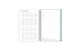 January 2024 to December 2024 weekly planner featuring a solid flexible black back cover, silver twin wire-o, and a compact 5x8 size planner
