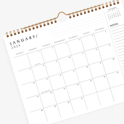 2024 wall calendarsustainable stone