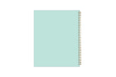 mint background 8.5x11 planner size gold twin wire o