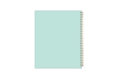 mint background 8.5x11 planner size gold twin wire o