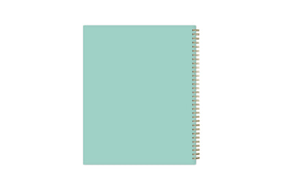solid mint back cover 8.5x11 planner