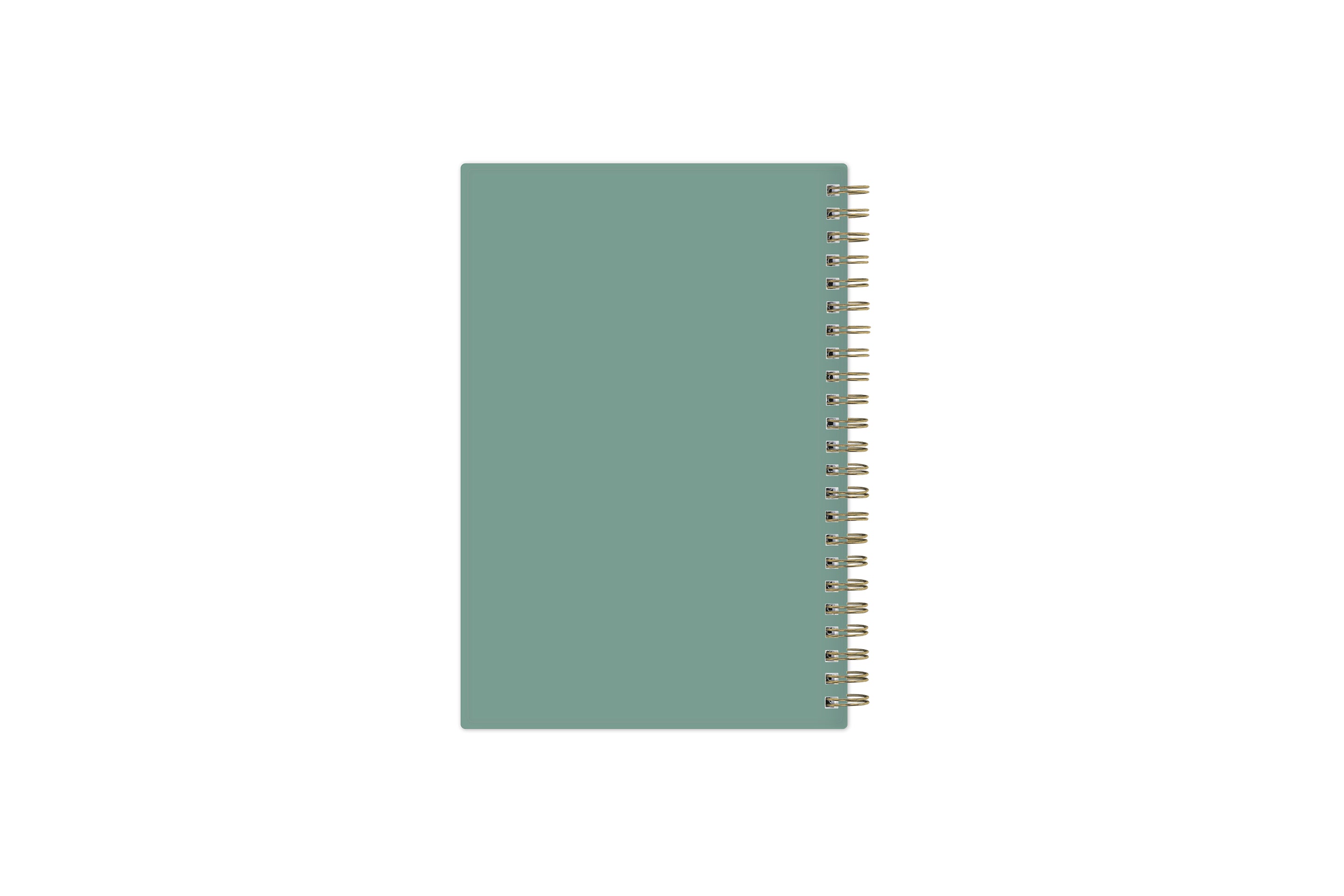 day designer sage green backcover 5x8 size and gold twin wire o