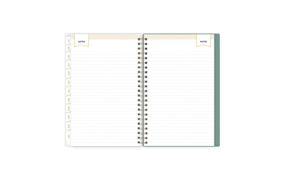 lined notes section on 5x8 planner size