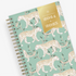 jungle cat pattern with mint background in 5x8 planner size for July 2024-2025