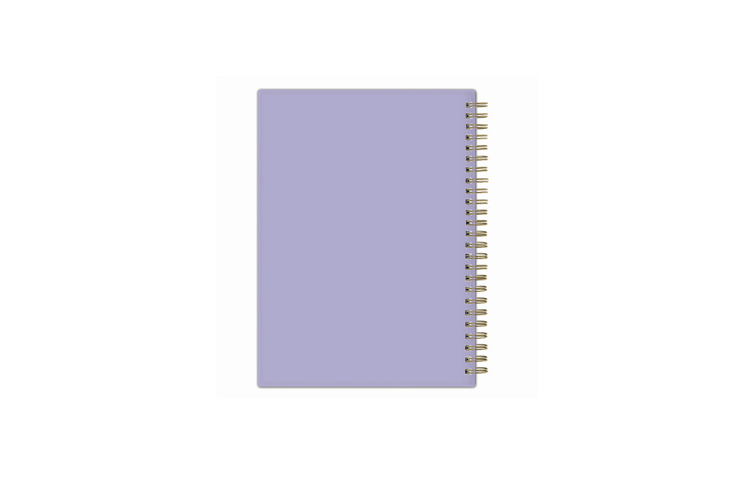 solid lavender back cover in planner notes weekly monthly size of 5.875x8.625