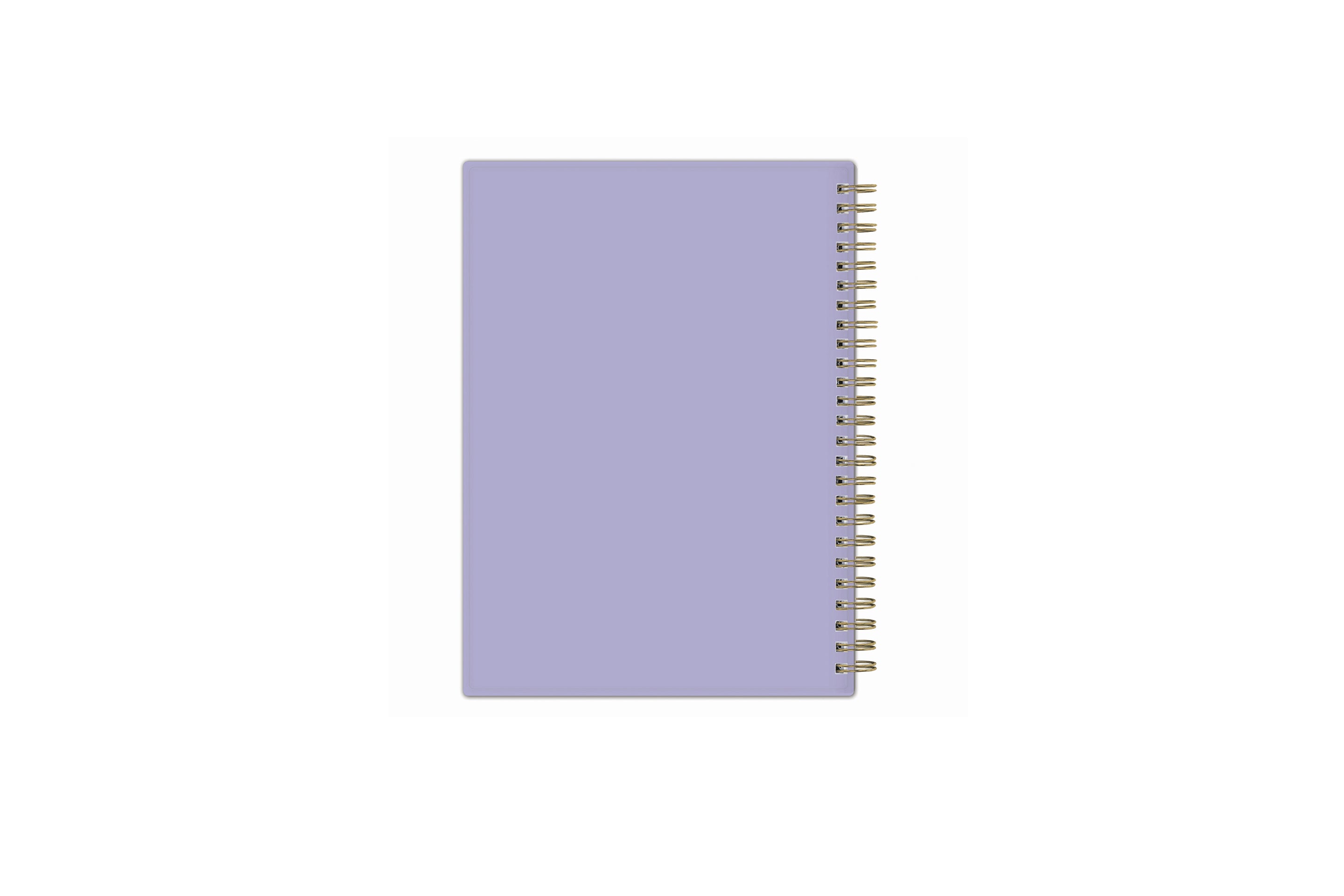 solid lavender back cover in planner notes weekly monthly size of 5.875x8.625