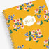 brushed floral pattern with gold yellow background in 8.5x11 planner size for July 2024-June 2025 titled "The House That Lars Built".