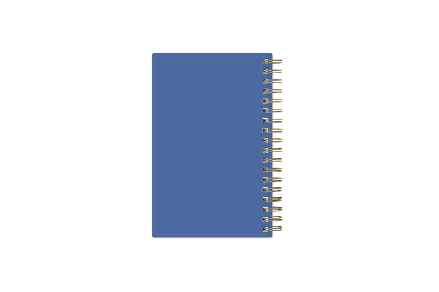 solid blue back cover in pocket sized planner 3.625x6.125