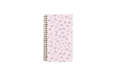 this one tree planted partnership planner for 2024 featuring a floral front cover with pink background and gold twin wire o binding in 3.625x6.125 pocket planner size.