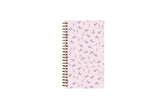 this one tree planted partnership planner for 2024 featuring a floral front cover with pink background and gold twin wire o binding in 3.625x6.125 pocket planner size.