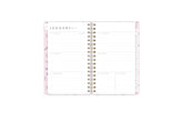 January 2024 - December 2024 weekly monthly planner featuring a weekly spread with lined writing space, notes section, reference calendars, and light purple monthly tabs in 3.625x6.125size