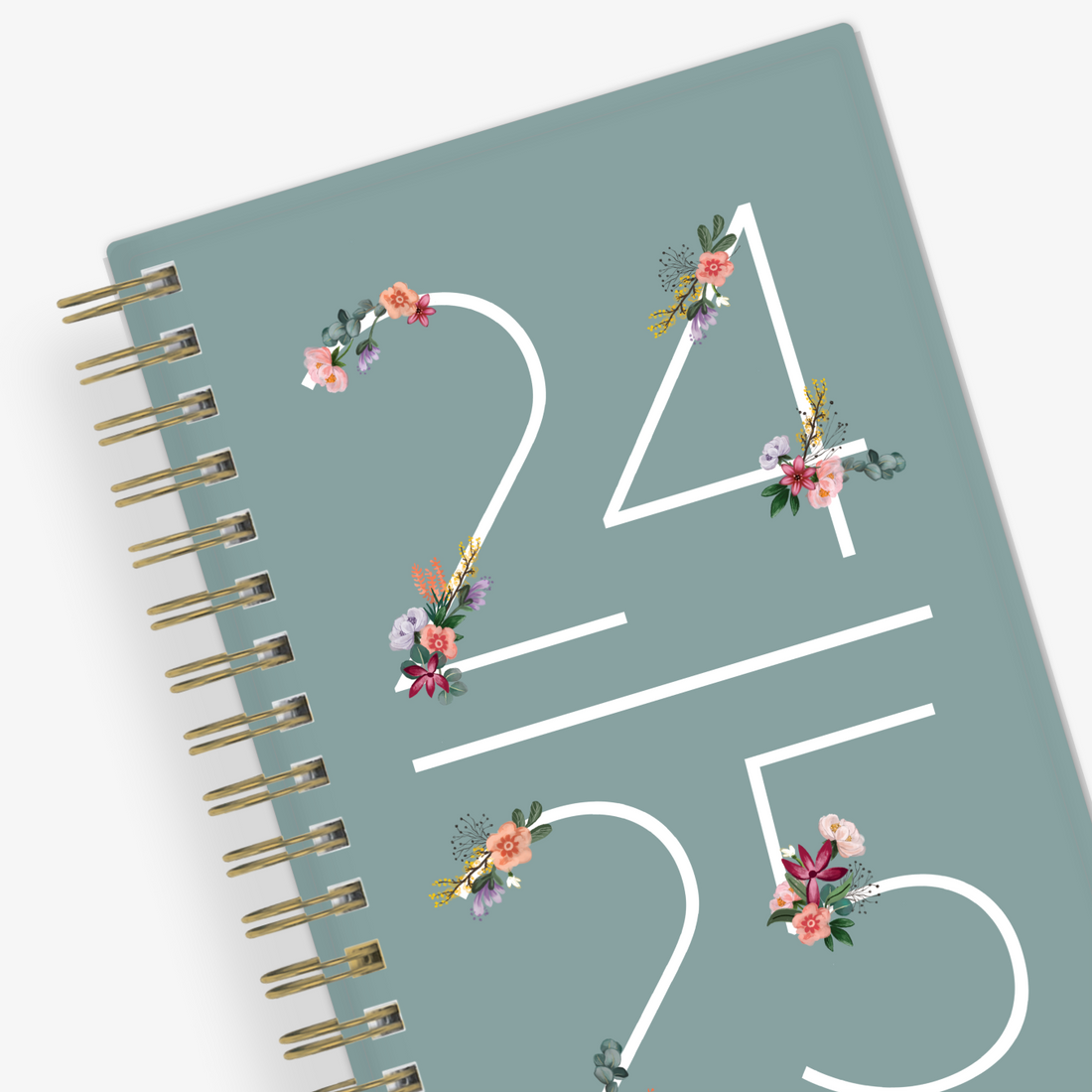weekly monthly pocket planner with academic year and floral patterns 3.625x6.125 for July 2024- June 2025