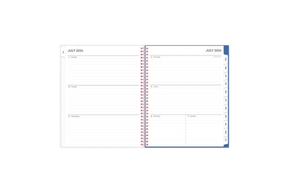  weekly monthly 8.5x11 academic planner featuring a weekly spread with ample lined writing space, to-do list, notes section, and white monthly tabs
