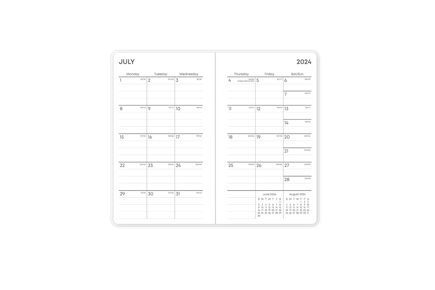 lined monthly planner reference calendars in pocket size 3.625x6.125