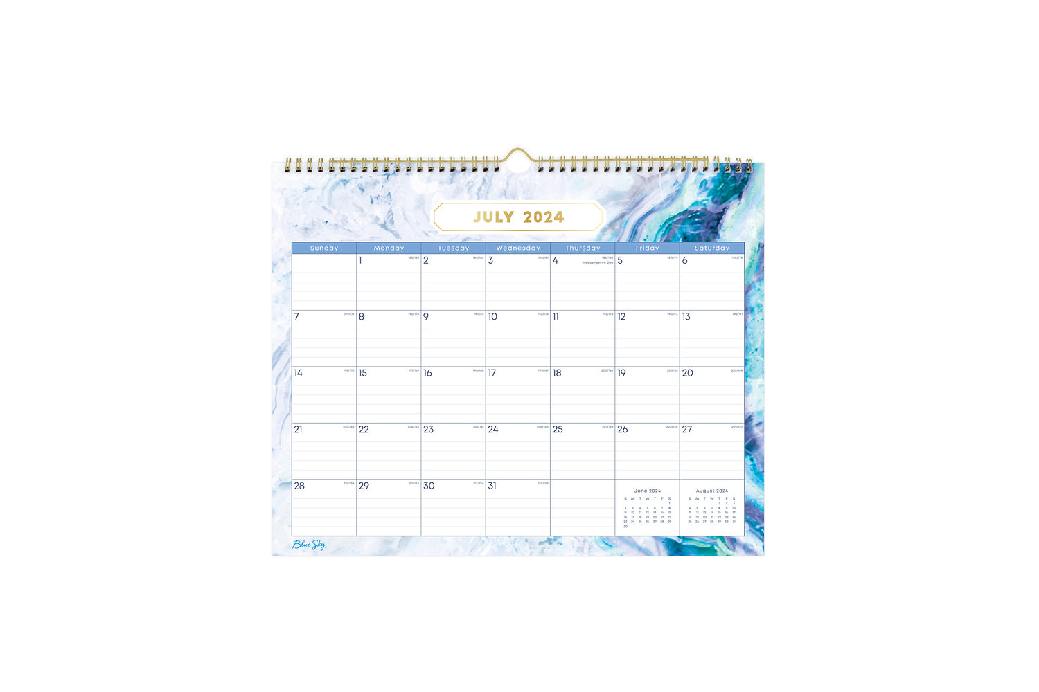 20242025 Gemma Wall Calendar 15x12 Blue Sky