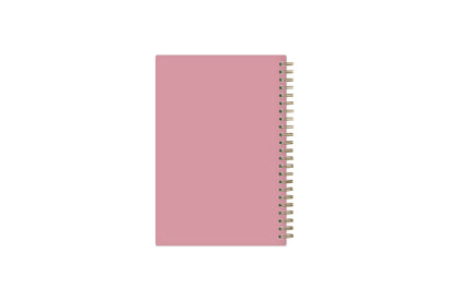 pink background gold wire-o 