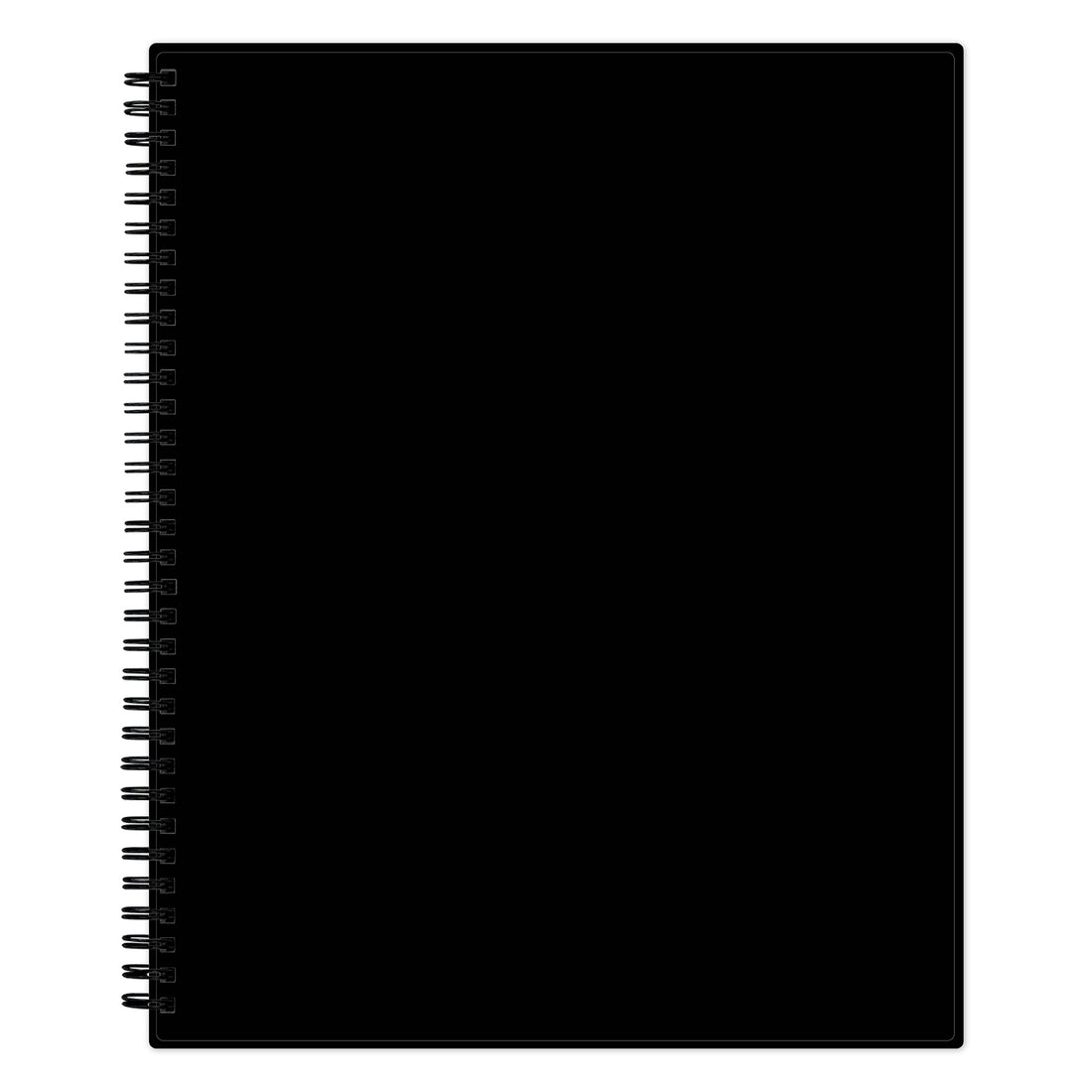 Solid Black Lined Notebook Professional Notes 8.5 x 11