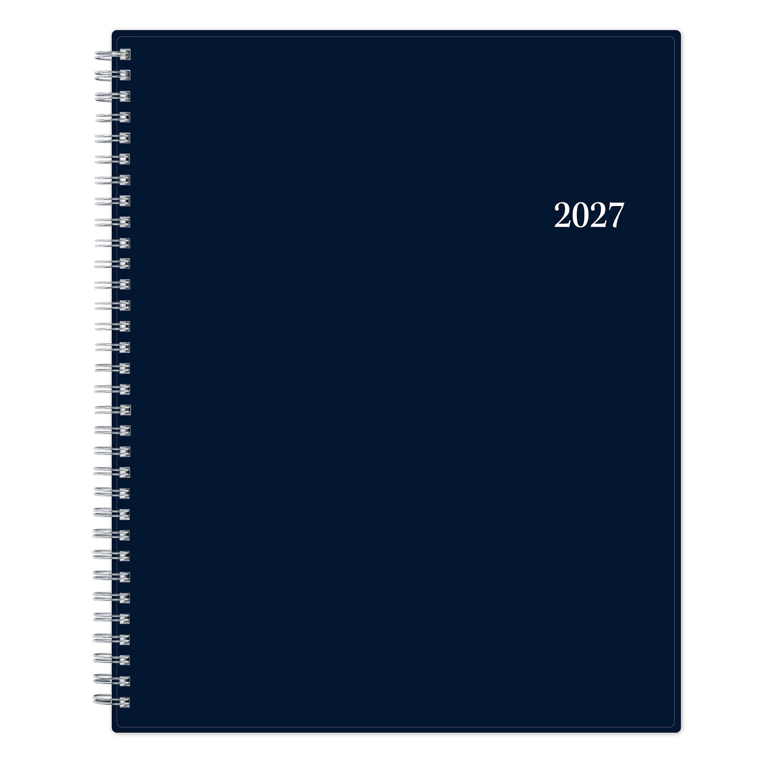 2027 weekly monthly solid navy 8.5x11 planner