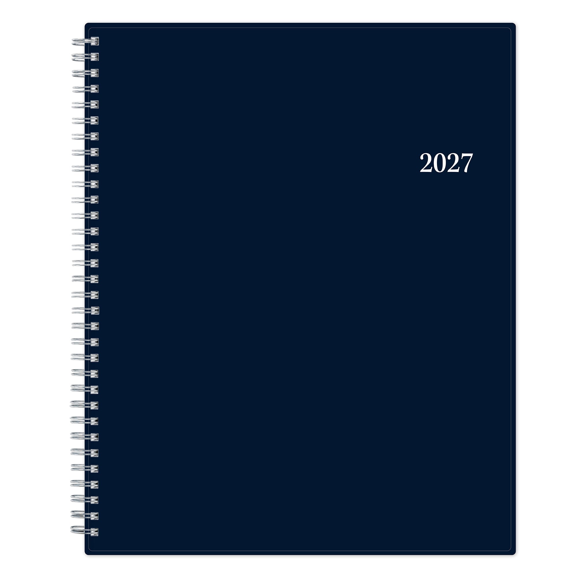 2027 weekly monthly solid navy 8.5x11 planner