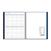 2027 and 2028 yearly overview with reference calendar and poly clear storage pocket for notes or anything to be stored.