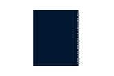  weekly monthly academic school planner featuring twin wire-o binding and a solid navy back cover in 8.5x11 planner size
