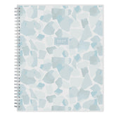 geometric blue front cover on this 2027 8.5x11 planner weekly monthly with twin wire o binding