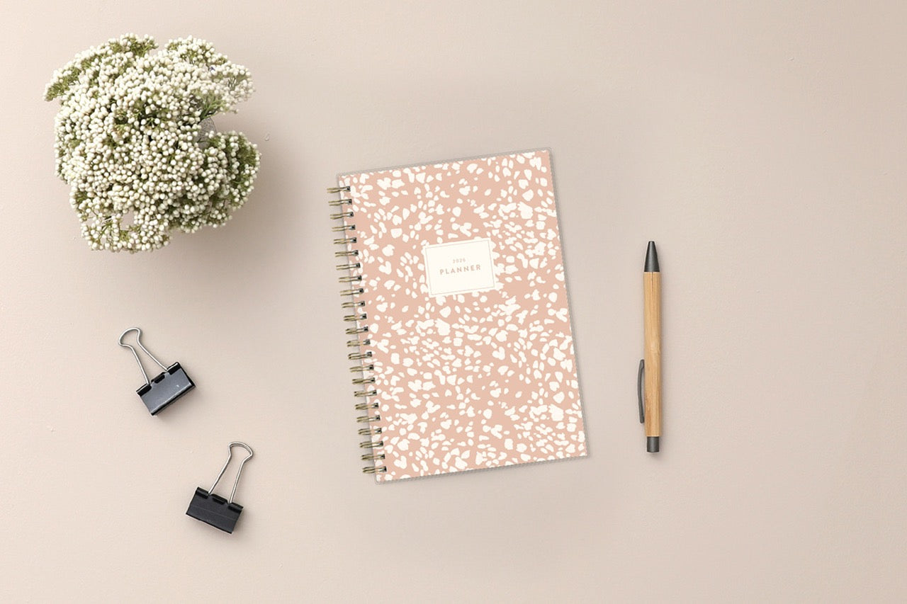 Natalya 2026 Weekly Monthly 5x8 Planning Calendar Blue Sky