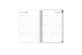 weekly monthly planner features a weekly spread with clean writing space for notes, to-do lists, projects, goals, doodling in a 5x8 planner size