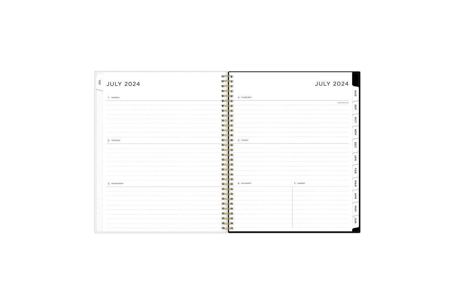 This  weekly monthly planner features a weekly spread with clean writing space for notes, to-do lists, projects, goals, doodling in a 8.5x11 planner size