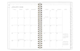 the kelly ventura 2026 weekly monthly planner features a monthly overview featuring, clean blank writing space, notes section, reference calendars, and teal monthly tabs, perfect for planning year in year out.