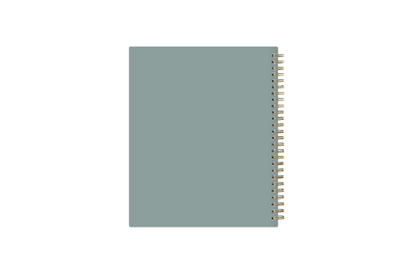 soft neutral olive green back cover in 7x9 planner size