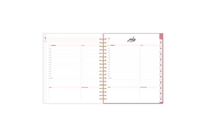  daily academic planner featuring a daily view with notes section, to-do lists, check list, time stamps, and ample lined writing space in a 8x10 planner size