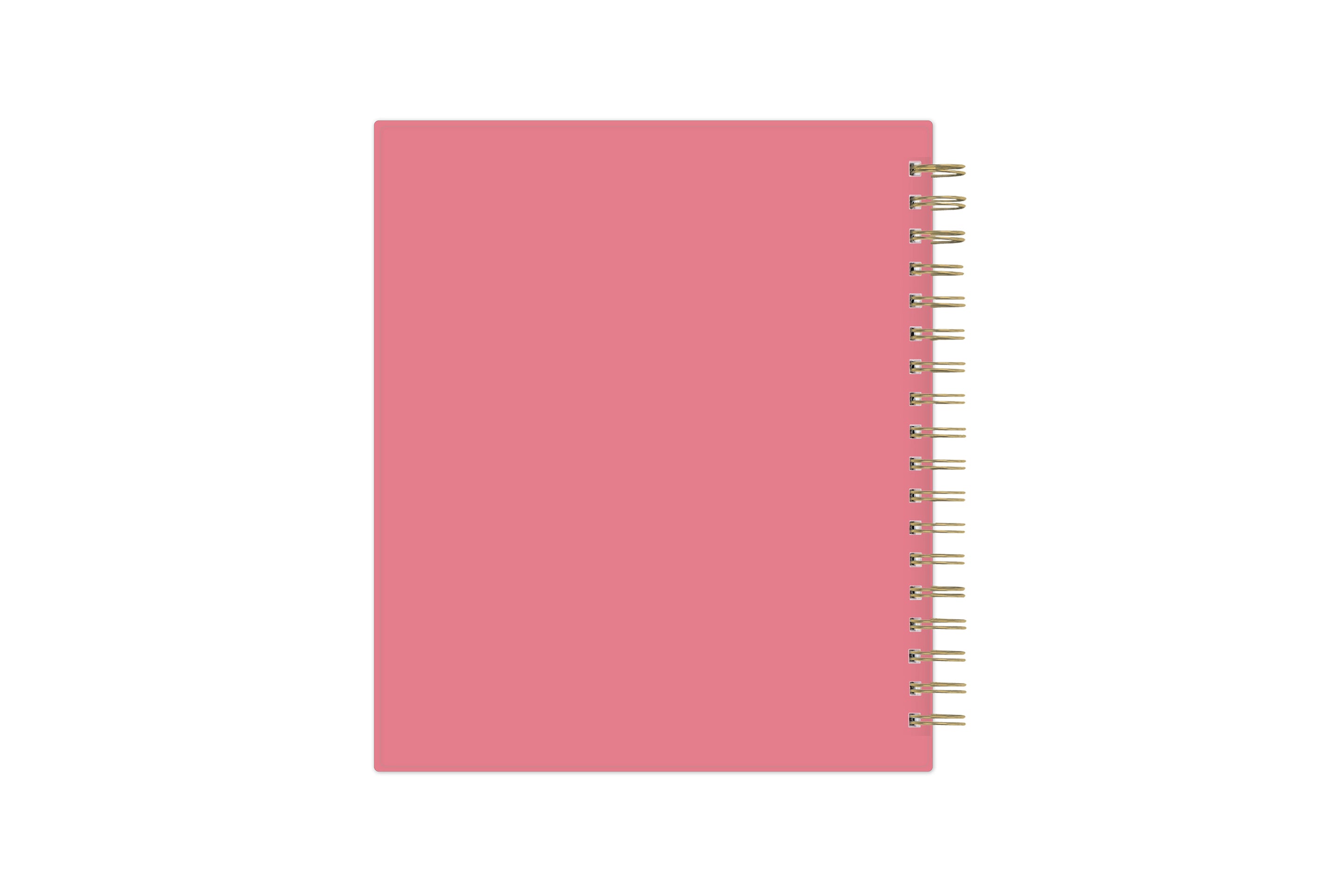 solid pink back cover in 8x10 planner size daily