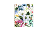 Kelly Ventura for Blue Sky student academic planner in 8.5x11 planner size with brush floral front cover, twin wire-o binding and a weekly monthly layout
