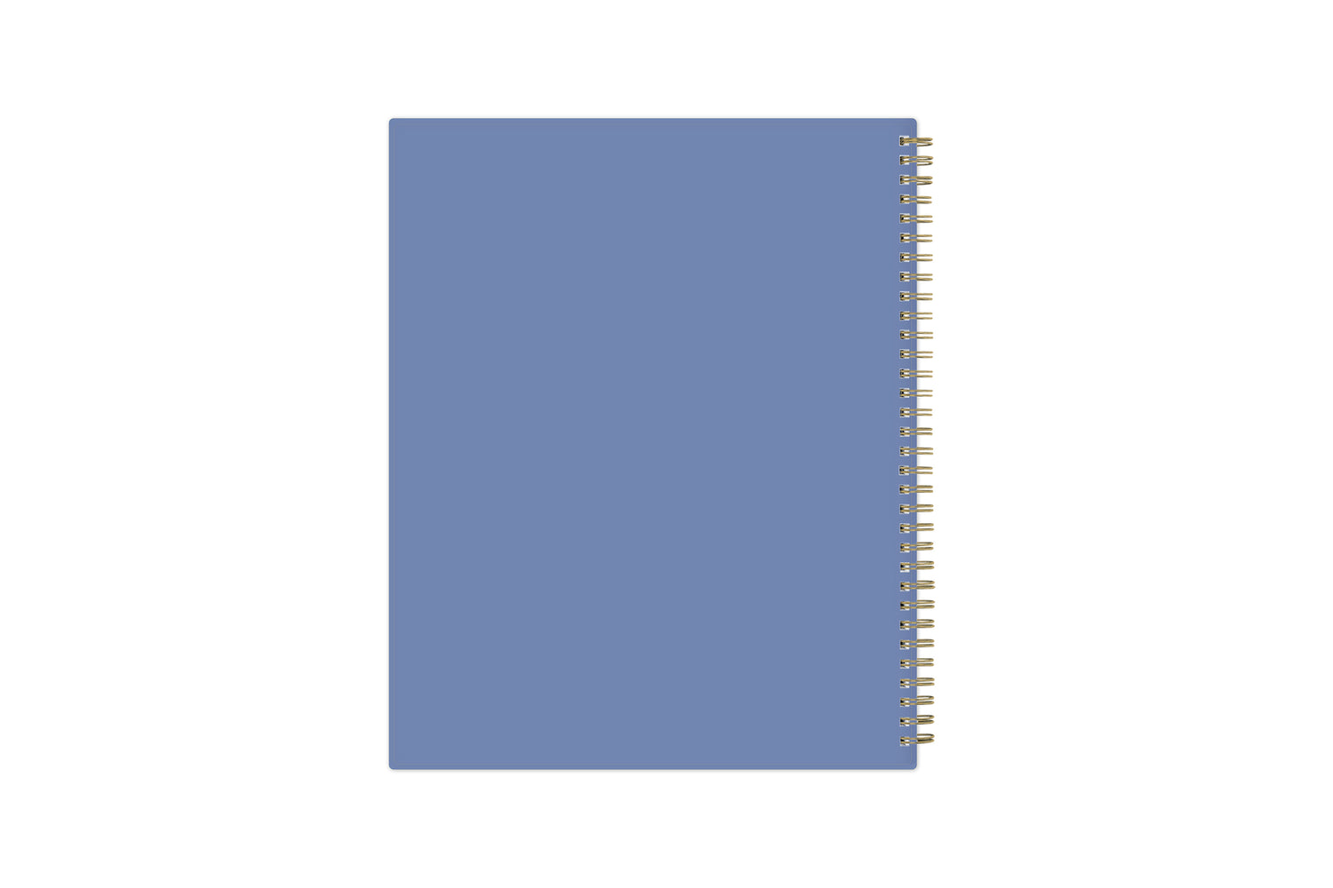 Kelly Ventura for Blue Sky student academic planner in 8.5x11 planner size with periwinkle blue back cover, twin wire-o binding and a weekly monthly layout for July 2025- June 2026